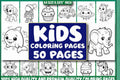 Spring Coloring Book for Kids | 50 Printable Spring Coloring Pages | Fun Spring Activities for Children | Instant Digital Download PDF